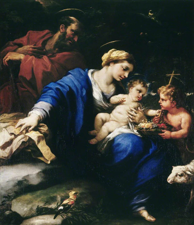 Die Heilige Familie mit dem heiligen Johannes dem Täufer - Luca Giordano