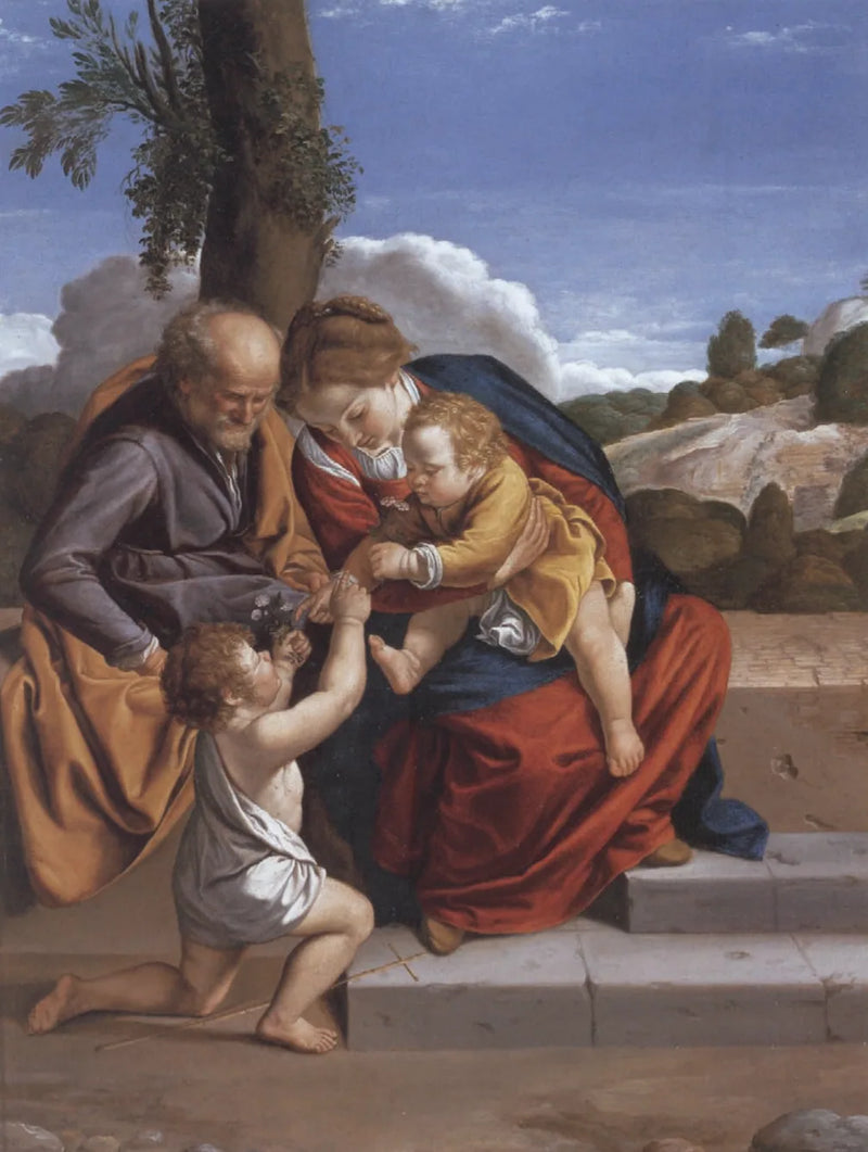 Die Heilige Familie mit dem heiligen Johannes dem Täufer - Orazio Gentileschi