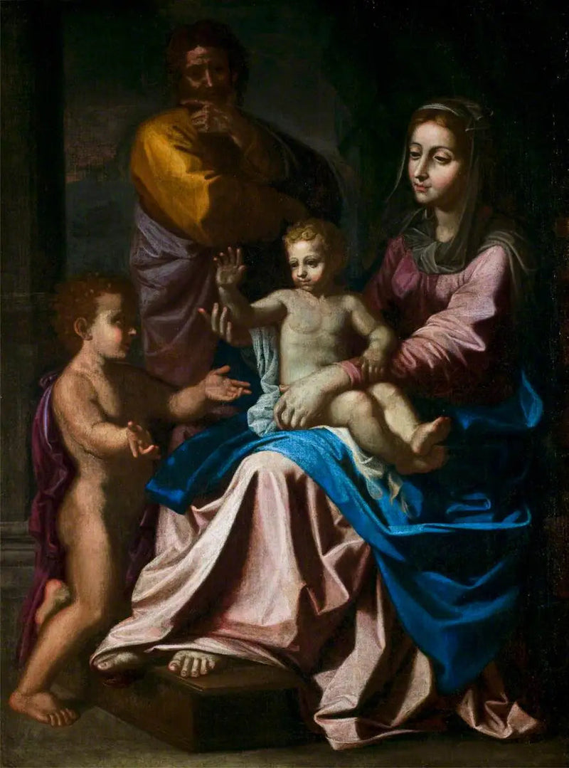 Die Heilige Familie mit dem heiligen Johanneskind - Nicolas Poussin