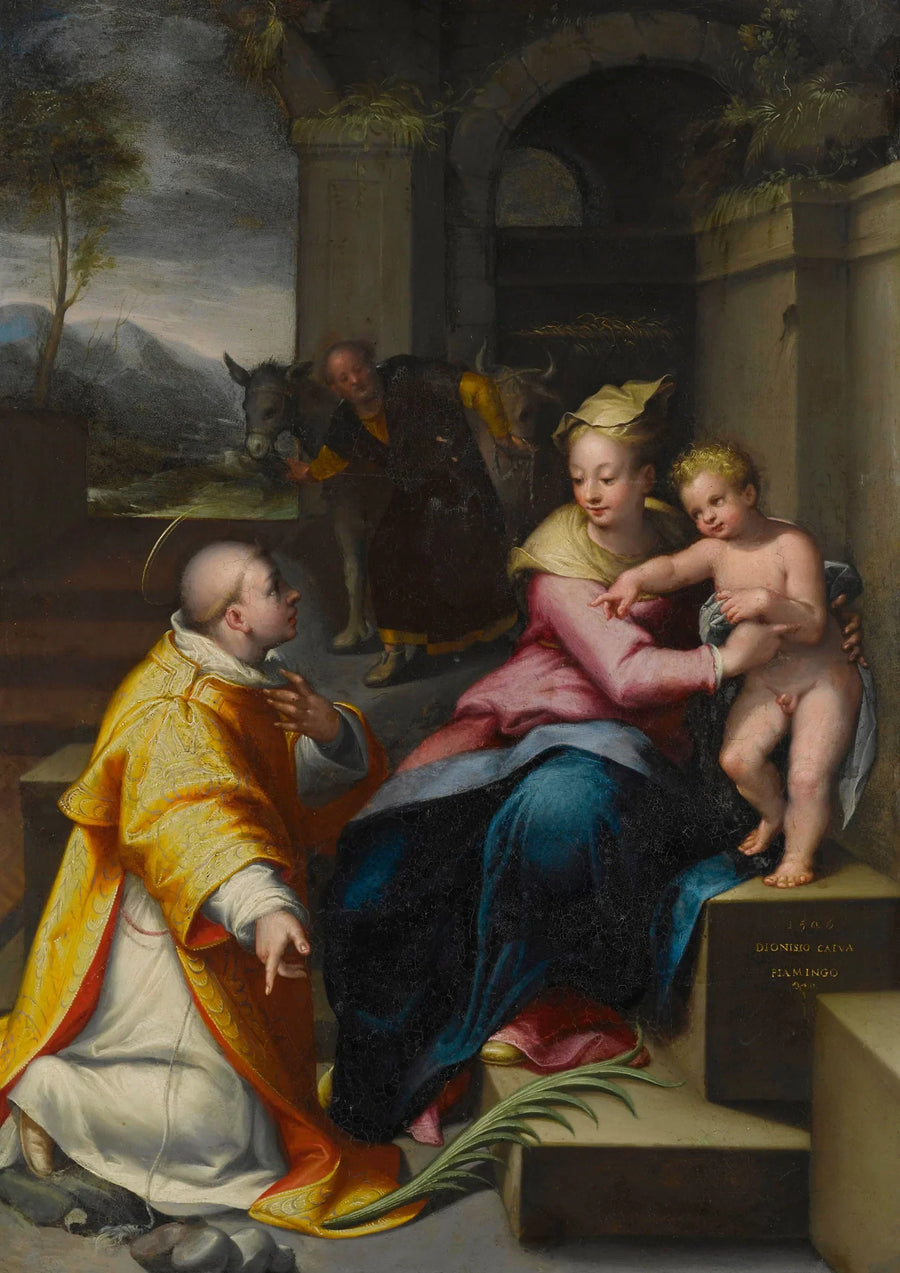 Die Heilige Familie mit dem heiligen Stephan - Denis Calvaert