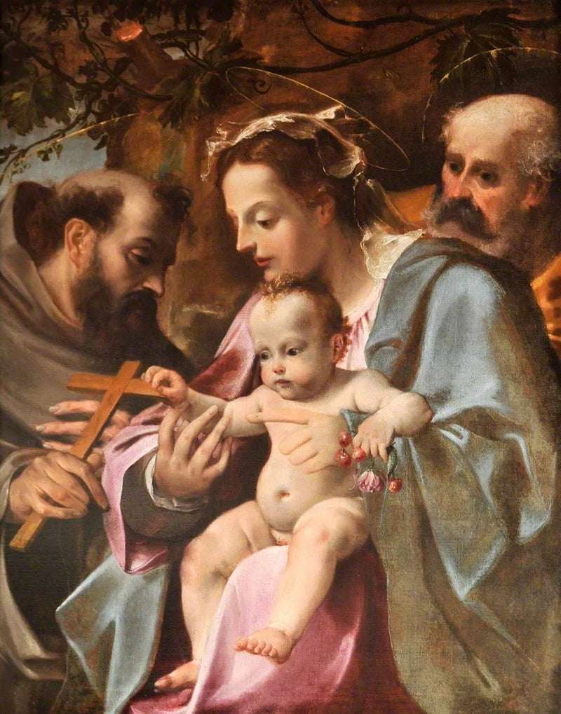 Die Heilige Familie mit St. Franziskus - Ludovico Carracci