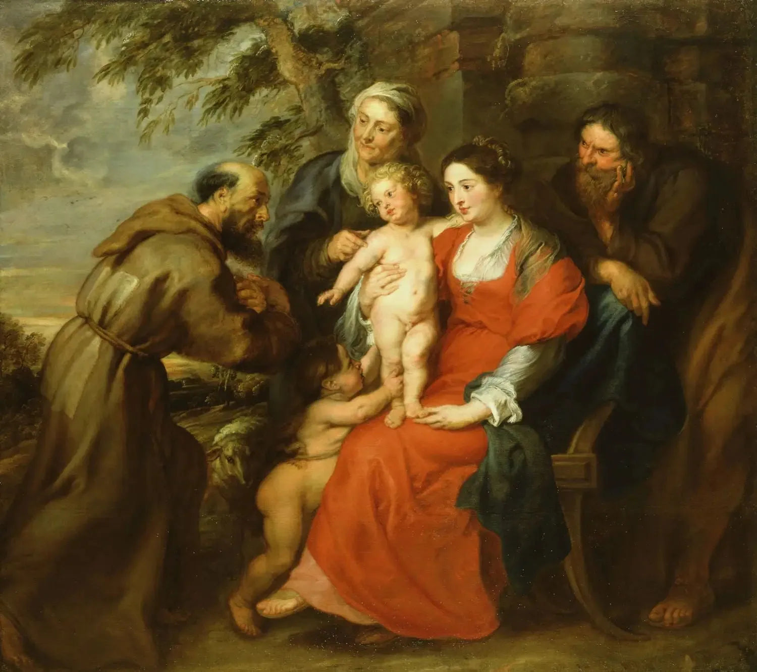 La Sainte Famille avec Saint François - Peter Paul Rubens image 1 reproduction d’œuvre d’art à l’huile