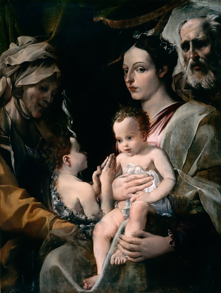 Die Heilige Familie mit Johannes dem Täufer und Elisabeth - Annibale Carracci