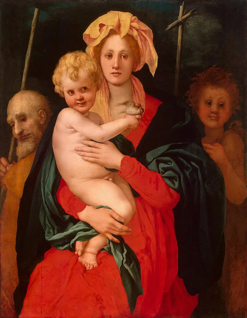 Die Heilige Familie mit Johannes dem Täufer - Pontormo