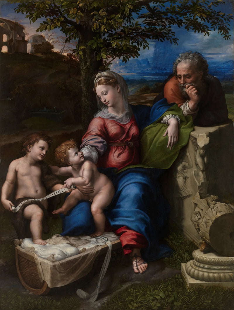 Die Heilige Familie unter einer Eiche - Raphael Sanzio