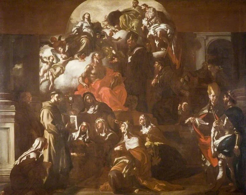 Die Heilige Dreifaltigkeit mit der Jungfrau und den Heiligen - Francesco Solimena