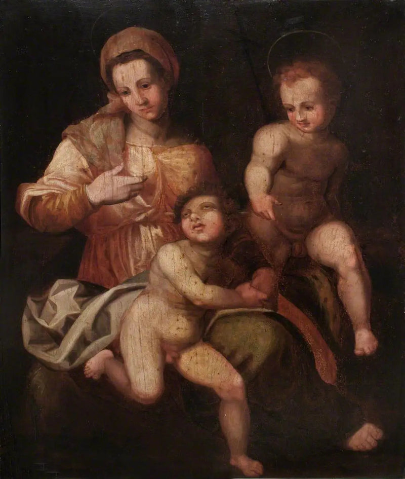 Die Heilige Jungfrau mit dem Jesuskind und Johannes dem Täufer - Andrea del Sarto