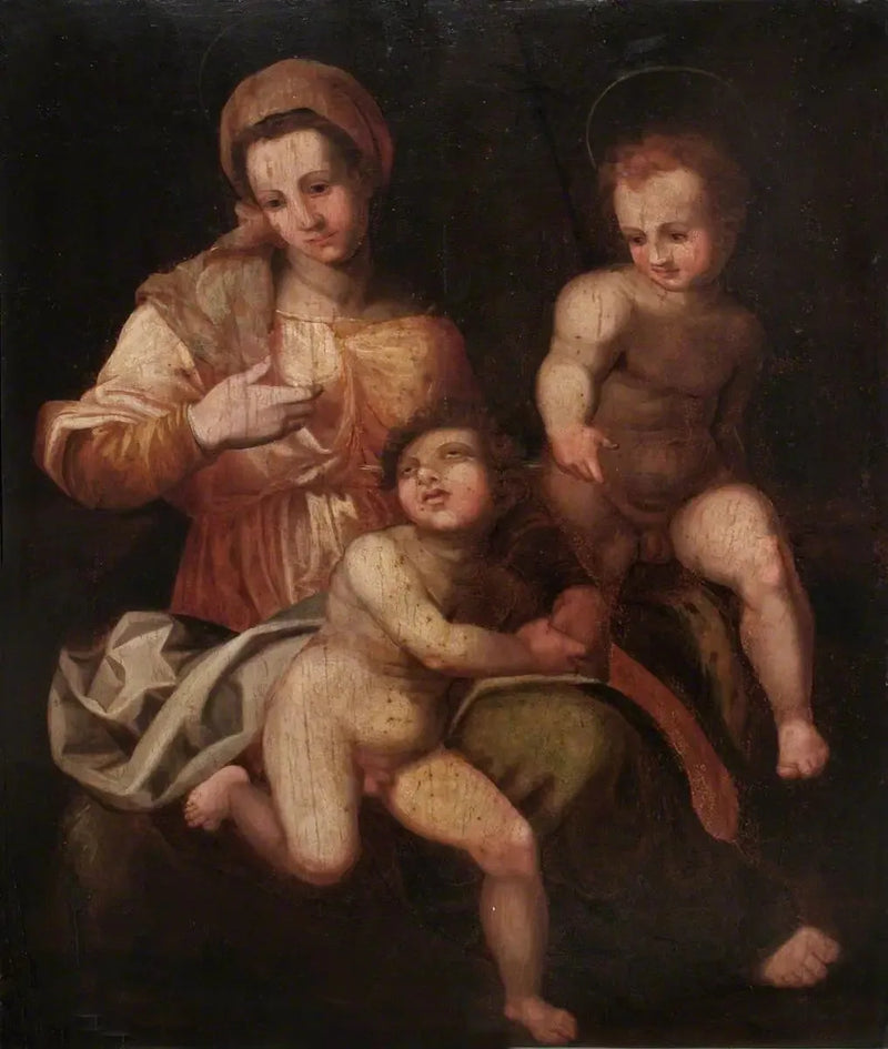 Die Heilige Jungfrau mit dem Jesuskind und Johannes dem Täufer - Andrea del Sarto