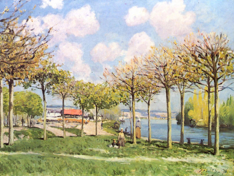 Die Seine in Bougival - Alfred Sisley