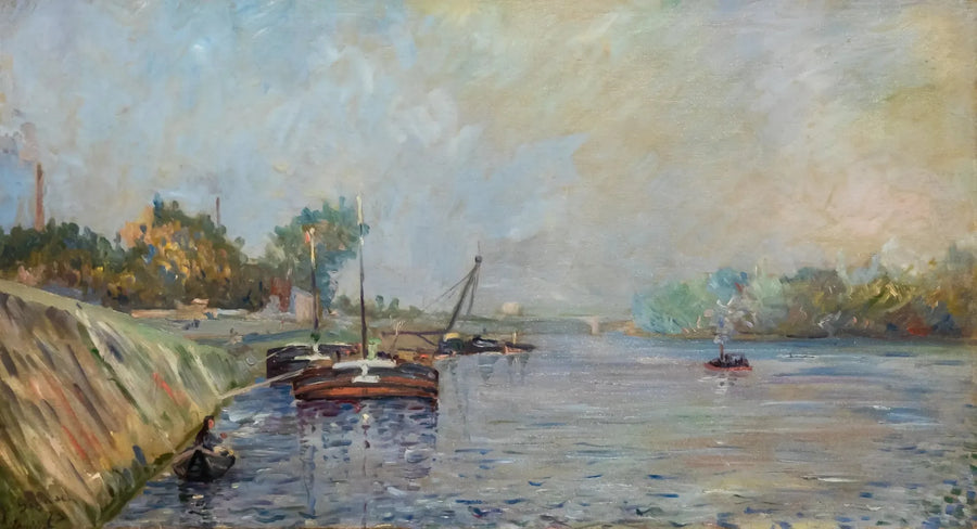 Die Seine in Courbevoie - Paul Signac