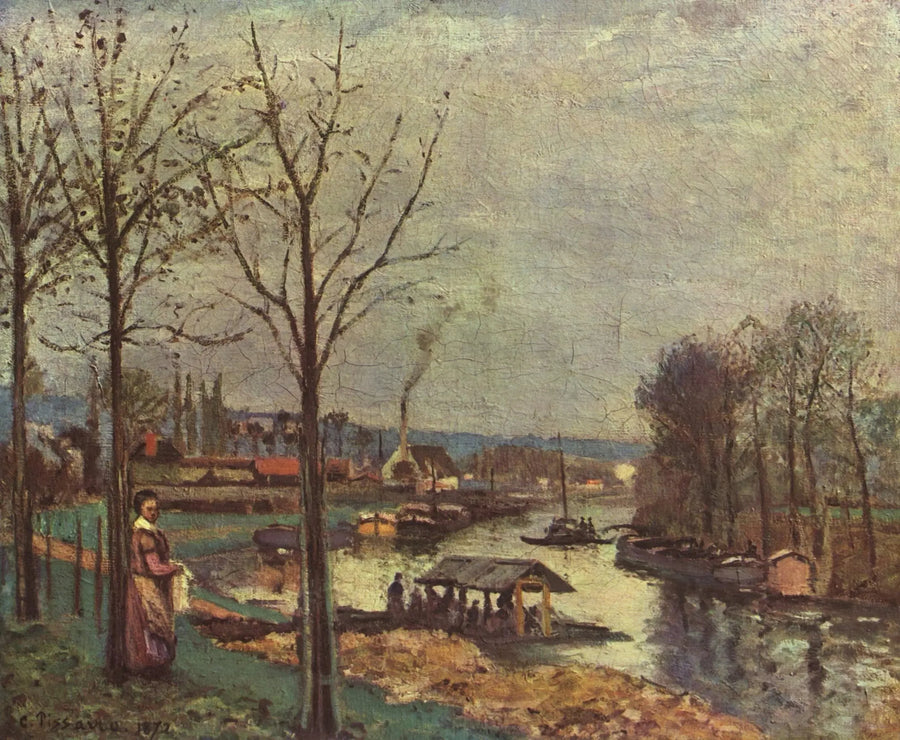 Die Seine in Port-Marly, die Waschküche - Camille Pissarro