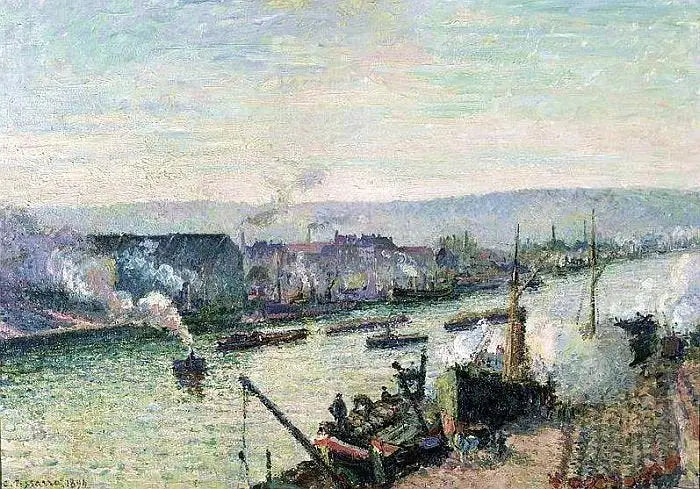 Die Seine in Rouen, Saint-Sever - Camille Pissarro
