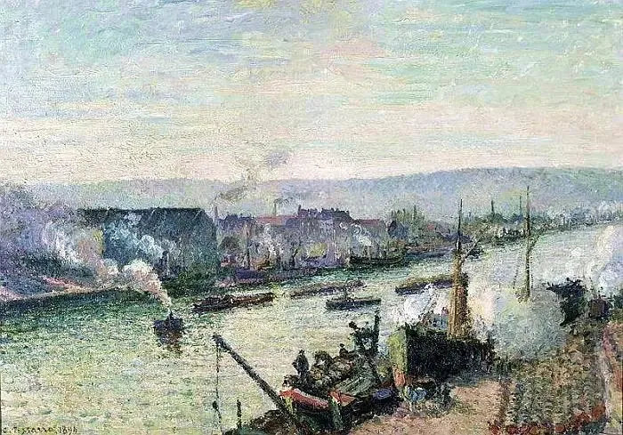 Die Seine in Rouen, Saint-Sever - Camille Pissarro