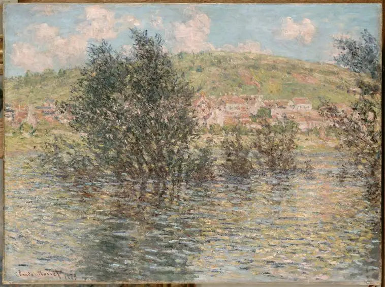 Die Seine bei Vétheuil, Sonnenlicht-Effekt nach dem Regen - Claude Monet