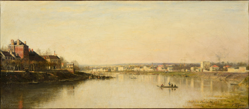 La Seine devant Saint-Denis - Stanislas Lépine image 1 reproduction réalisée par Alpha Reproduction