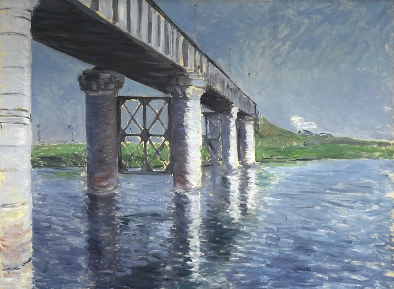 Die Seine und die Eisenbahnbrücke von Argenteuil - Gustave Caillebotte
