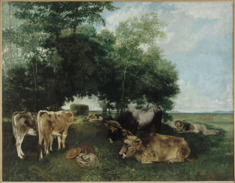 Das Nickerchen während der Heuernte - Gustave Courbet