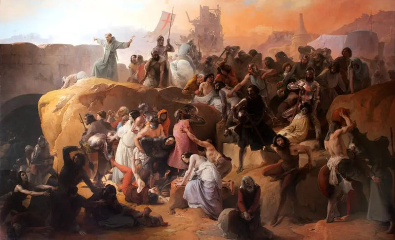 Die Sehnsucht der Kreuzzügler in Jerusalem - Francesco Hayez