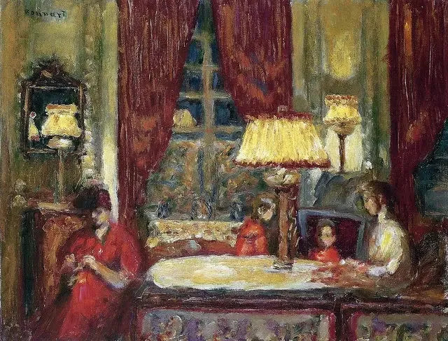 Der Abend unter den Lampen - Pierre Bonnard