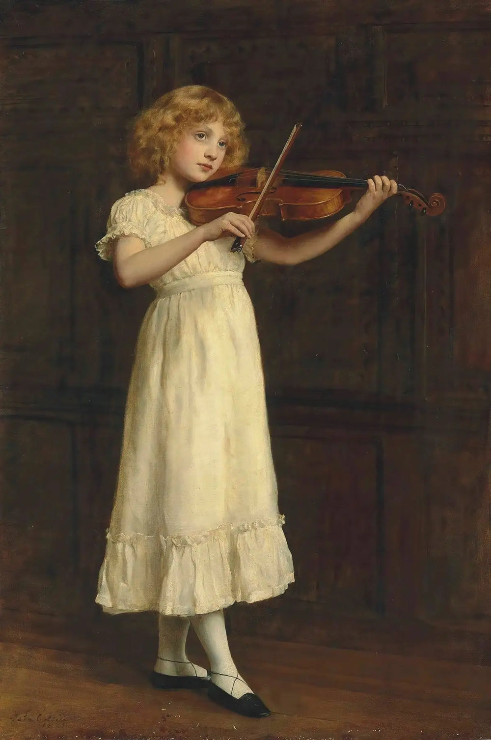 Reproduction du tableau « La Sonatine - John Collier » par Alpha Reproduction en peinture à l’huile