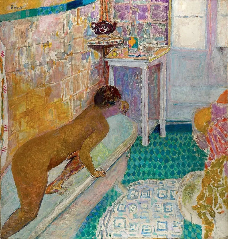 Der Ausstieg aus der Badewanne - Pierre Bonnard