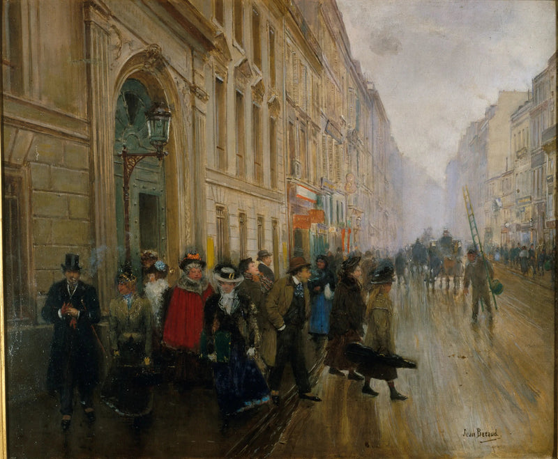 Der Ausgang des Konservatoriums für Musik - Jean Béraud