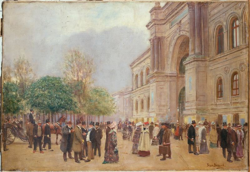 Der Ausgang des Salons, im Palais de l'Industrie - Jean Béraud