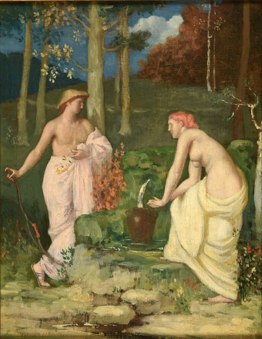 La Source - Pierre Puvis de Chavannes image 1 copie peinte à la main à l’huile