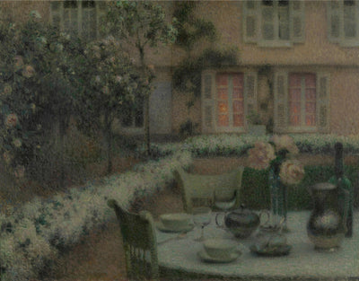 La table au jardin blanc à Gerberoy - Henri Le Sidaner - Alpha Reproduction
