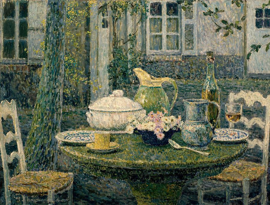 La table du printemps, Gerberoy - Henri Le Sidaner image 1 reproduction de peinture à l’huile
