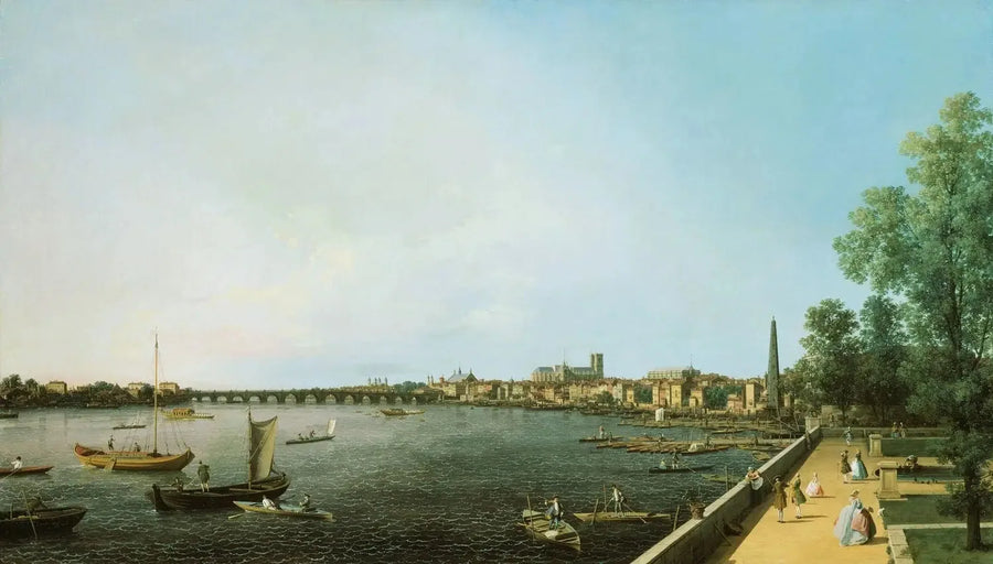 Die Tamise von Somerset House Terrace nach Westminster - Canaletto
