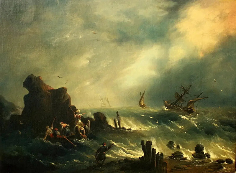 Der Sturm an der türkischen Küste - Ivan Aïvazovski