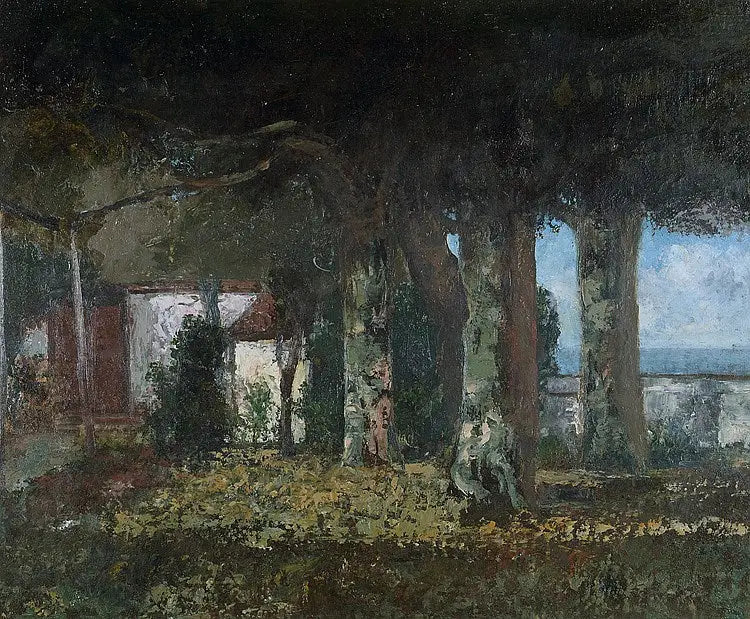Die Terrasse von Bon-Port - Gustave Courbet