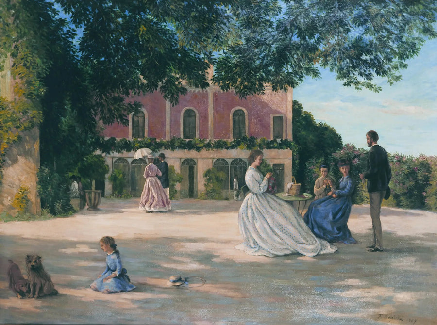 Die Terrasse von Méric - Frédéric Bazille