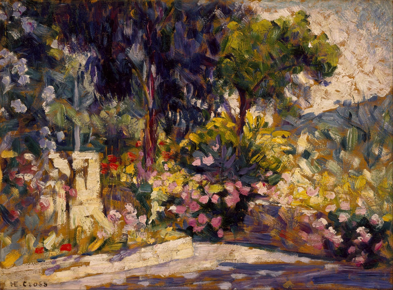 Die blühende Terrasse - Henri-Edmond Cross
