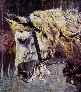 Der Kopf eines Pferdes - Giovanni Boldini