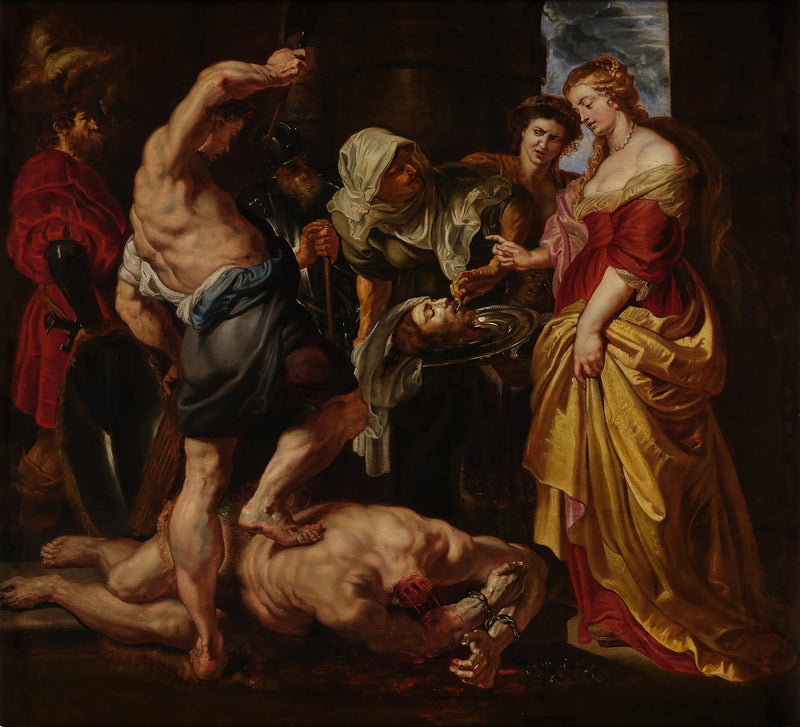 Der Kopf des heiligen Johannes des Täufers, der Salome präsentiert wird - Peter Paul Rubens