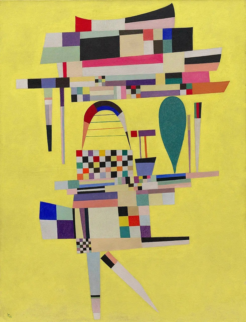 La Toile jaune - Vassily Kandinsky image 1 copie de tableau peinte à la main