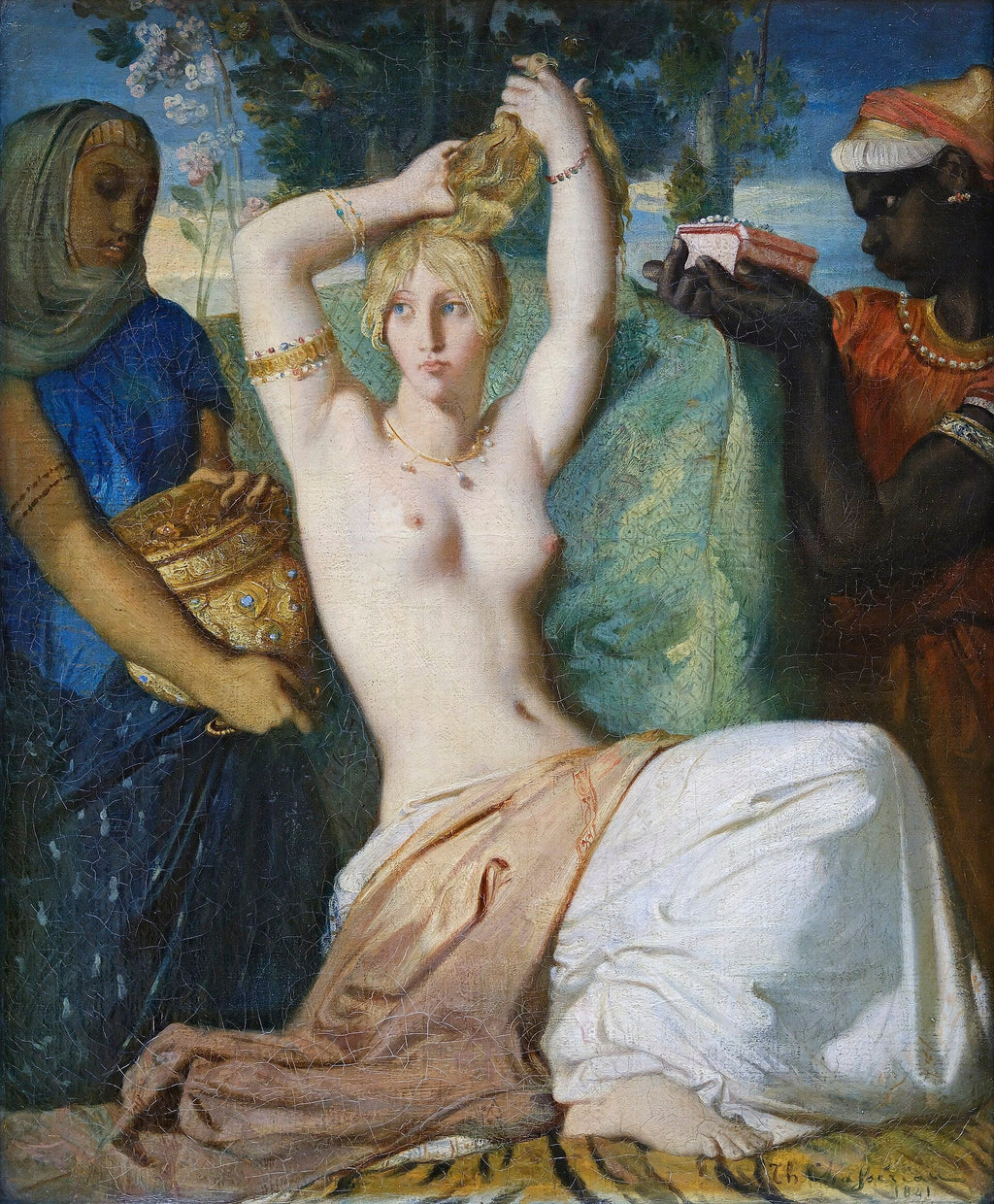 La Toilette d'Esther - Théodore Chassériau image 1 reproduction artisanale de tableau
