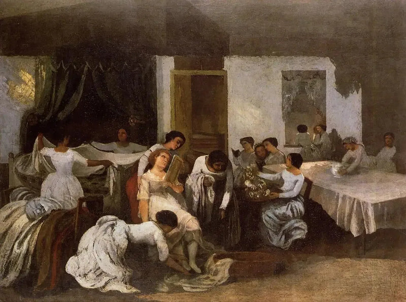 Die Toilette der Toten - Gustave Courbet
