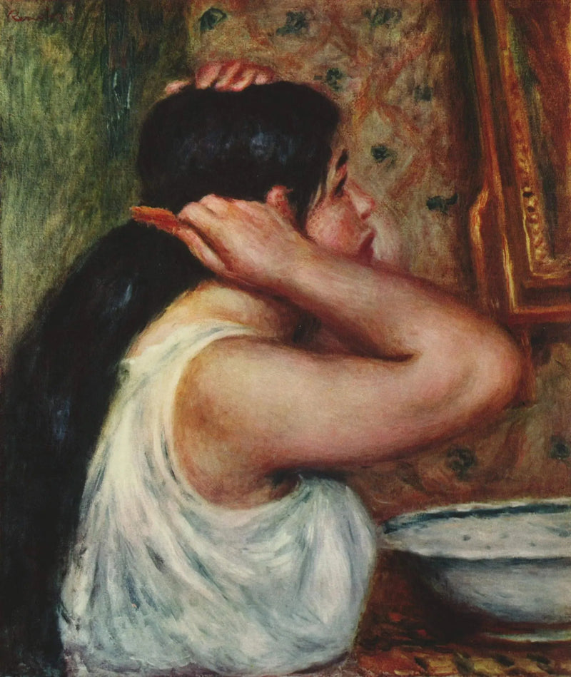 Die Toilette: Frau beim Frisieren - Pierre-Auguste Renoir