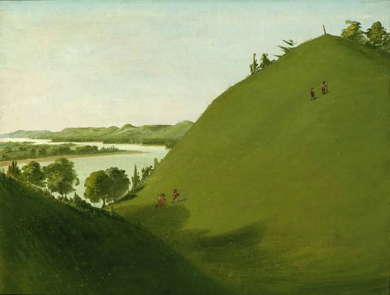 Floyds Grab, wo Lewis und Clark im Jahr 1804 den Sergeant Floyd beerdigten - George Catlin