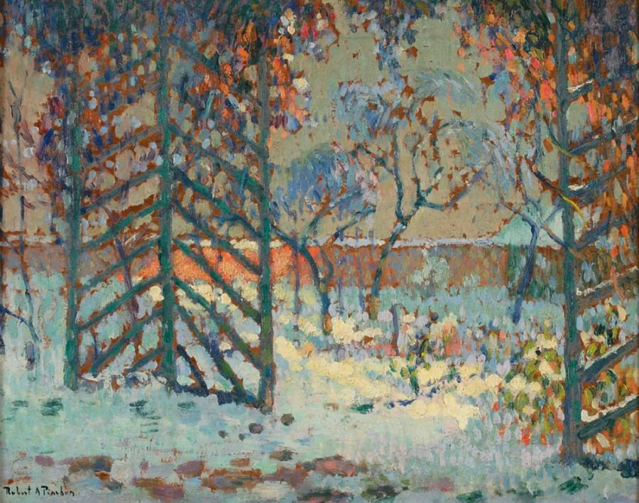 Die Laube im Schnee - Robert Antoine Pinchon