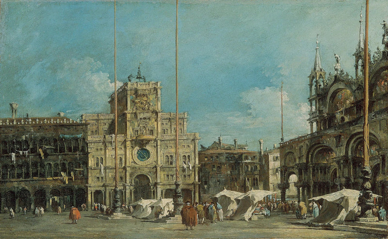 Der Uhrturm auf dem Markusplatz - Francesco Guardi