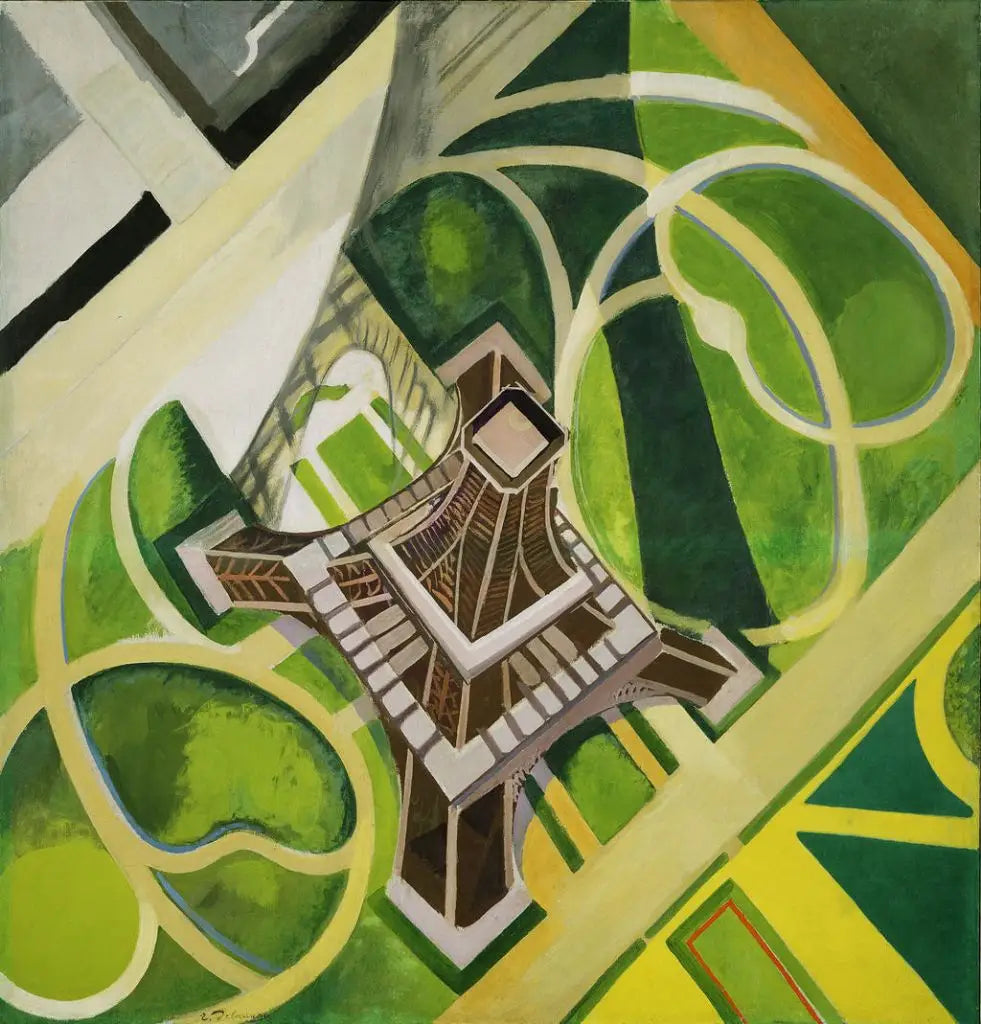La Tour Eiffel et les Jardins du Champ-de-Mars - Robert Delaunay image 1 copie de tableau peinte à la main