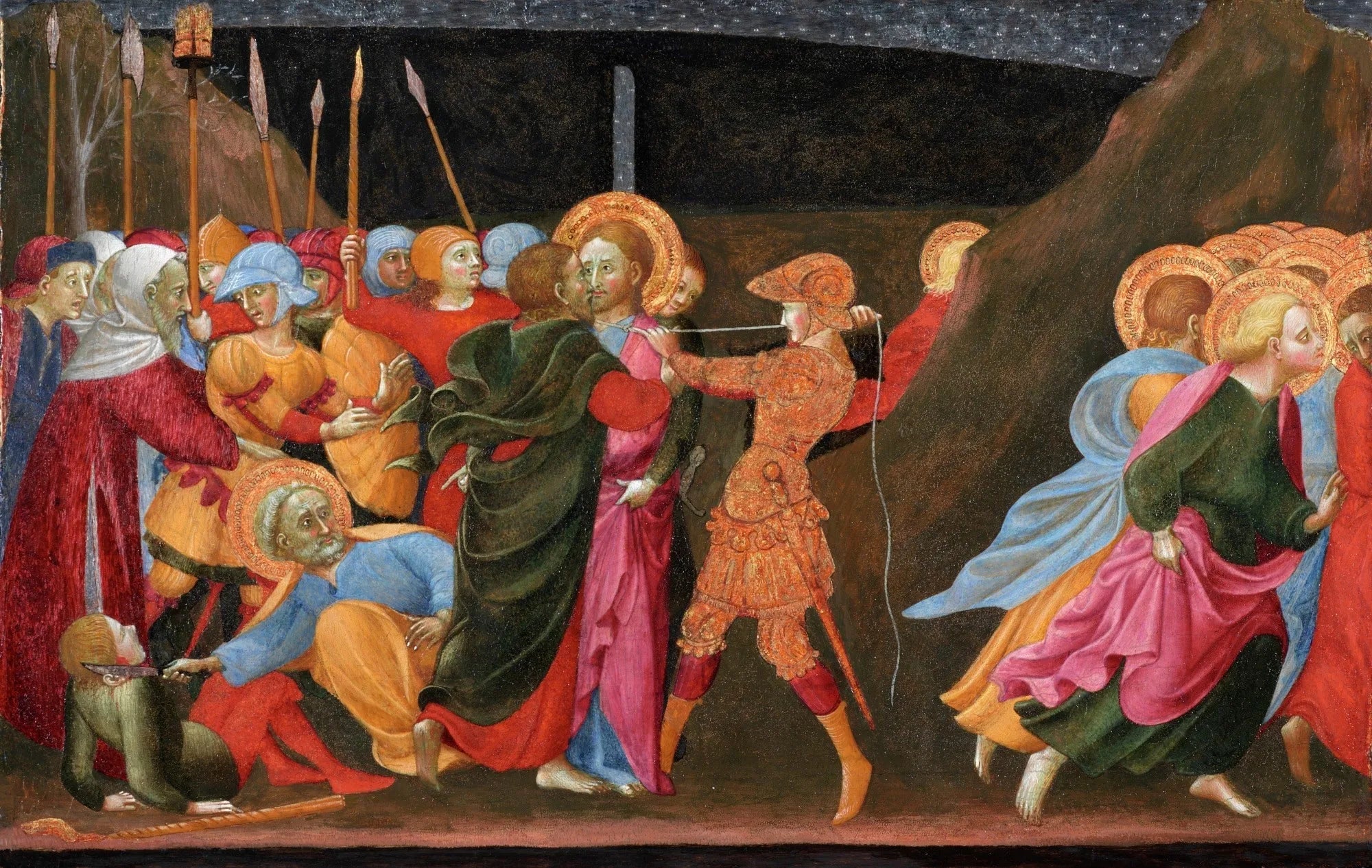 La trahison du Christ - Sassetta image 1 copie peinte à la main à l’huile