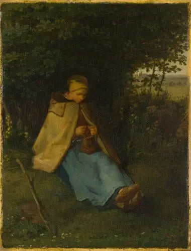 Die Strickende - Jean-François Millet