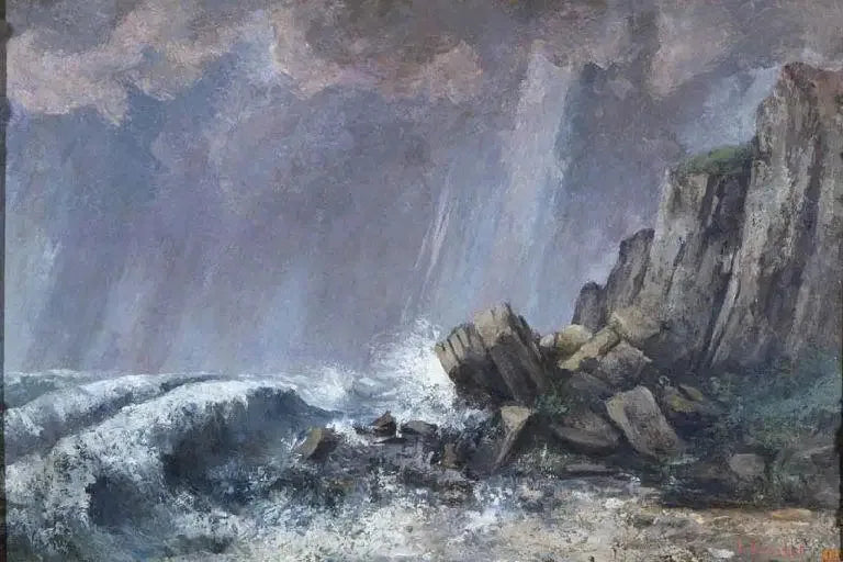 Die Trombe, Étretat - Gustave Courbet