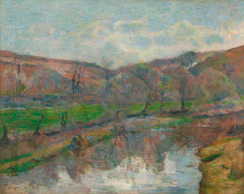 Das Tal von Aven und der Berg von Pont-Aven - Paul Gauguin