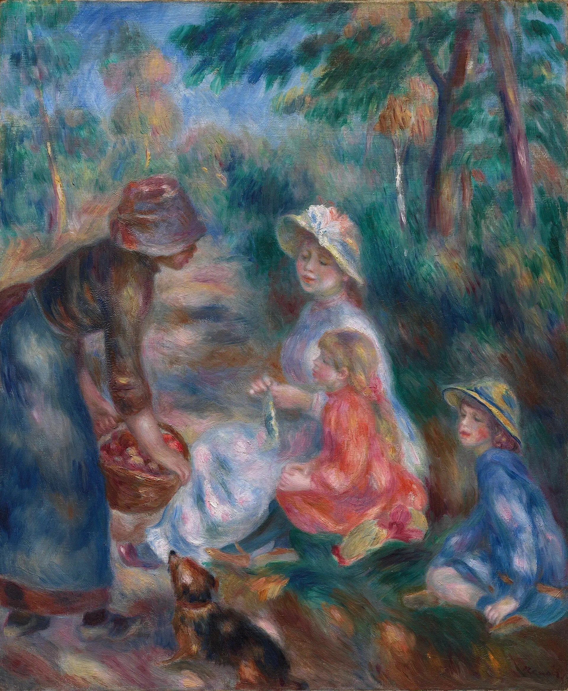 La Vendeuse de pommes - Pierre-Auguste Renoir image 1 copie de tableau peinte à la main